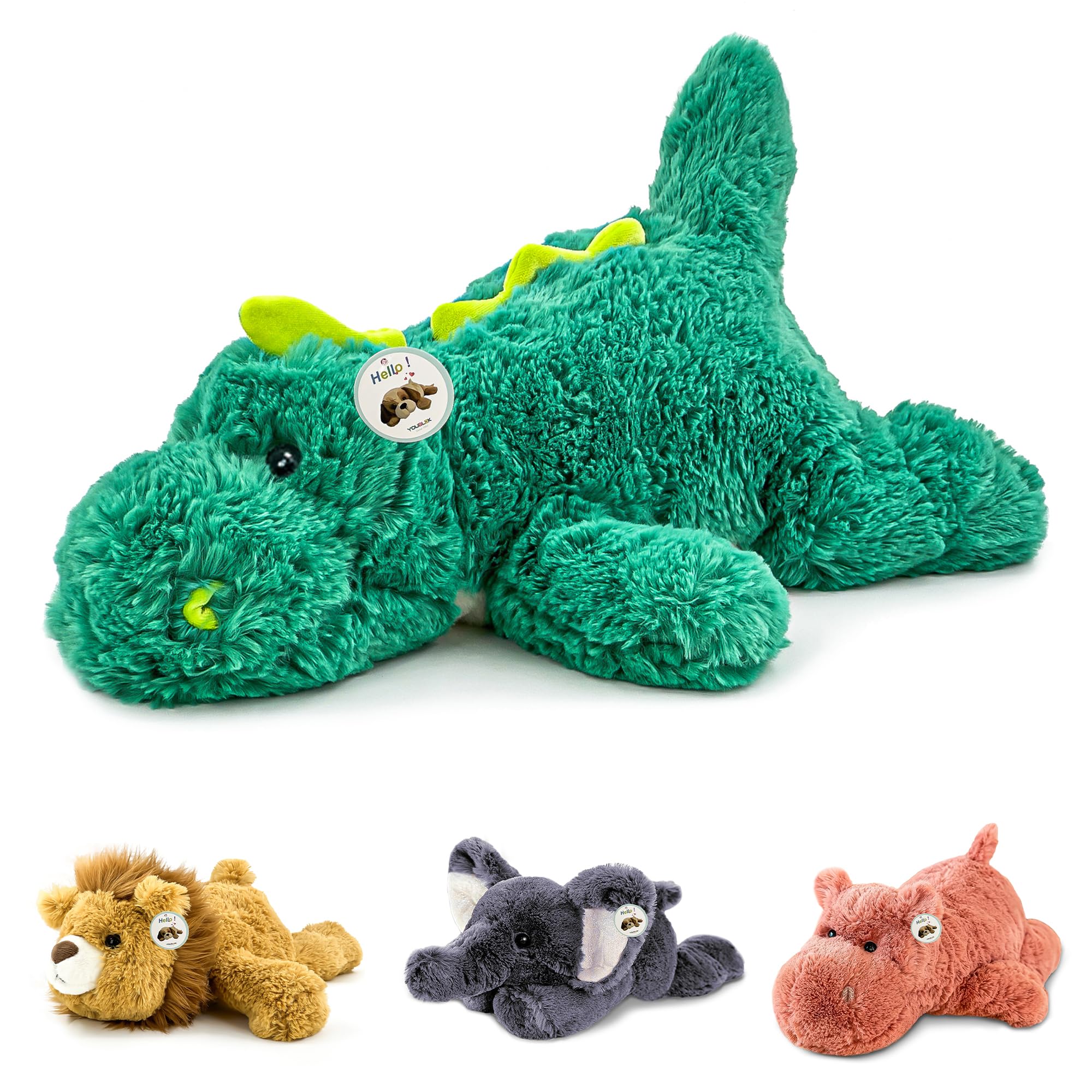YOUBLEK 20-inch weighted plush front view offers a cozy hug