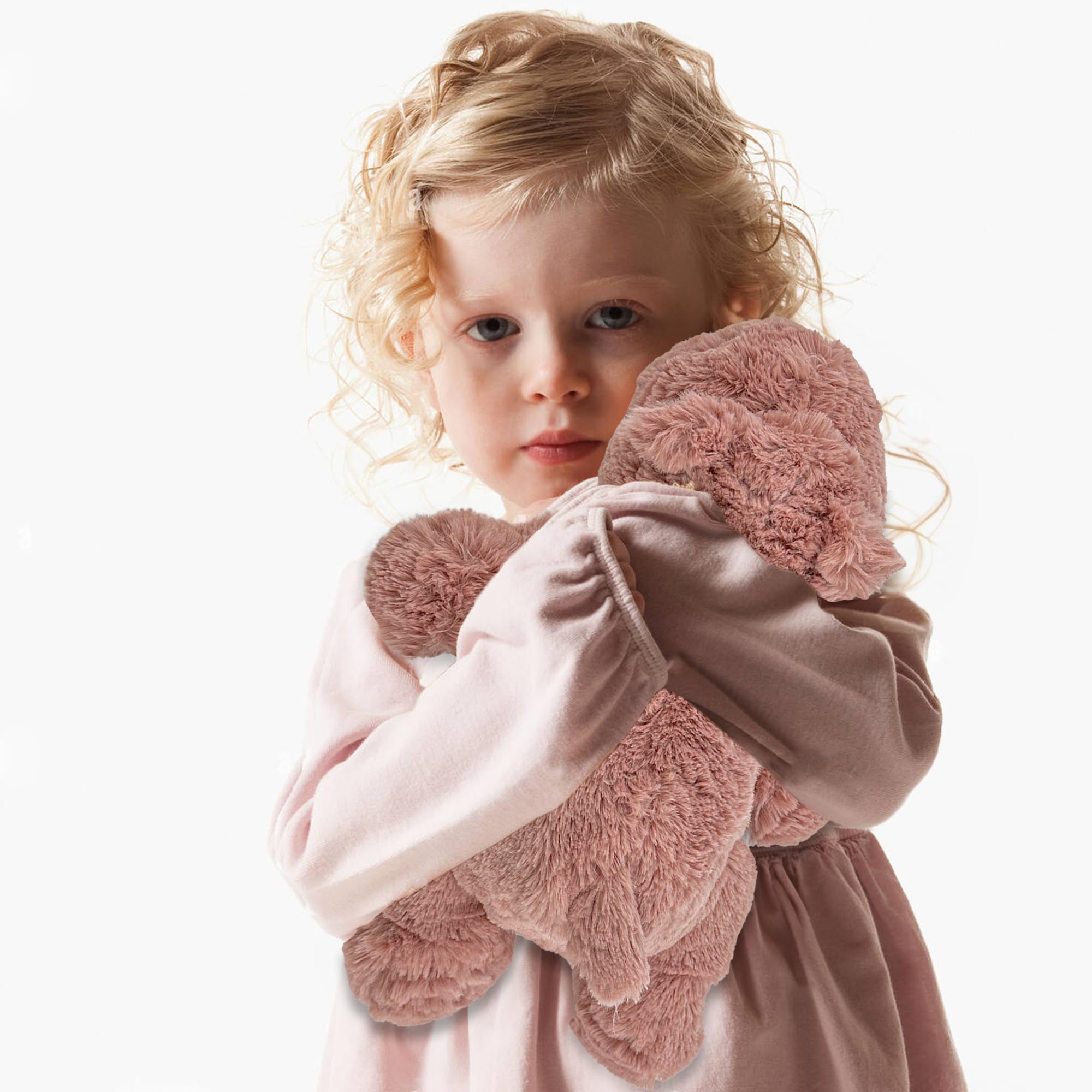 YOUBLEK pink hippo weighted plush gift-ready for kids and adults