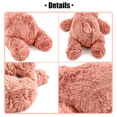 YOUBLEK pink hippo weighted plush versatile use at home school office or car