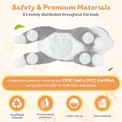 YOUBLEK safe materials weighted dog plush tested in a certified lab.