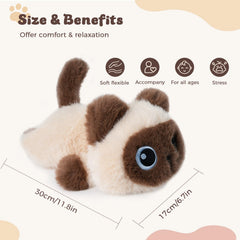 YOUBLEK Siamese Cat bedtime companion for restful nights.