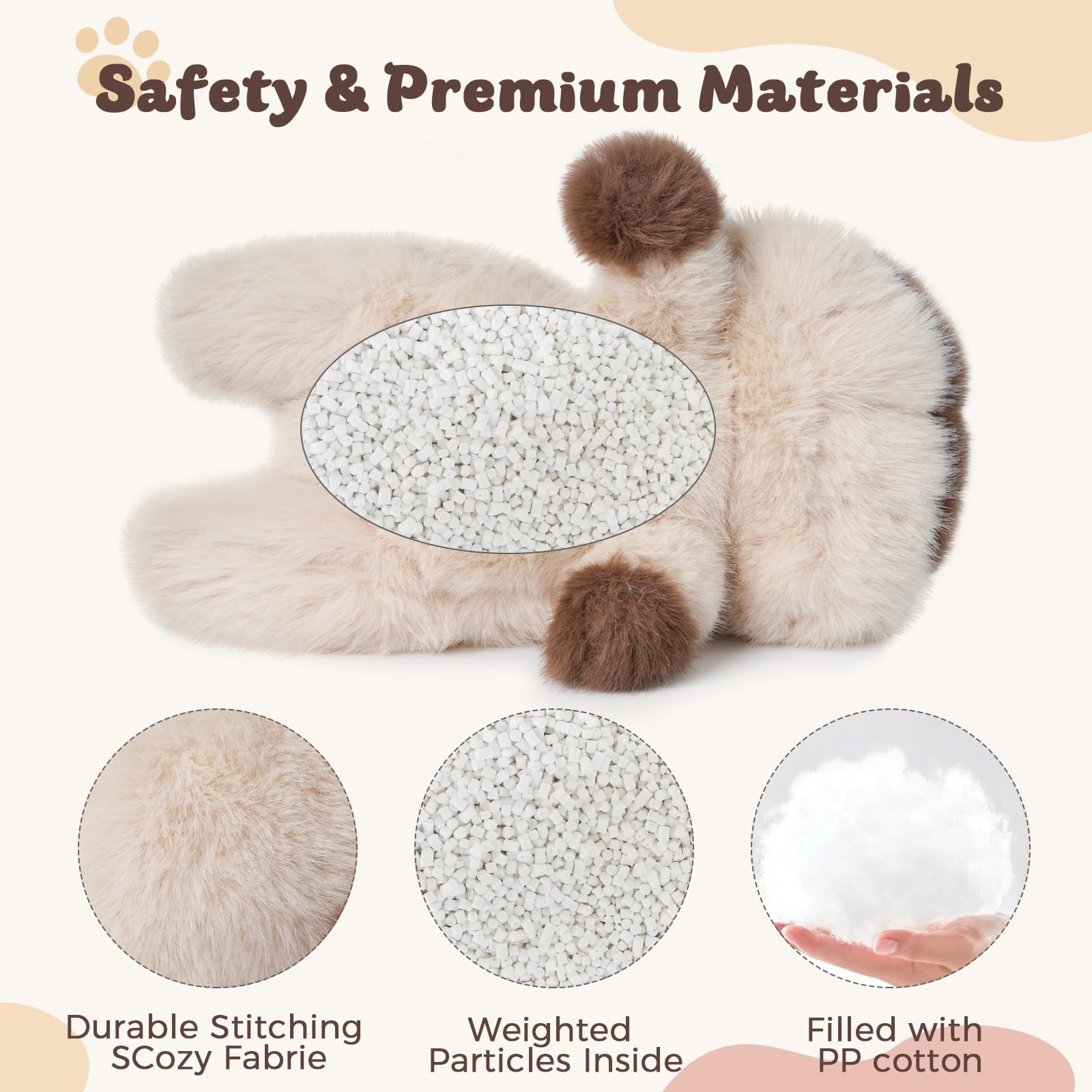 YOUBLEK Siamese Cat plush with soft fluffy fur for gentle hugs.