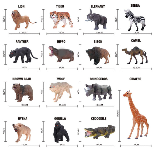 YouCute elephant figure from the 15-animal set for realistic safari exploration