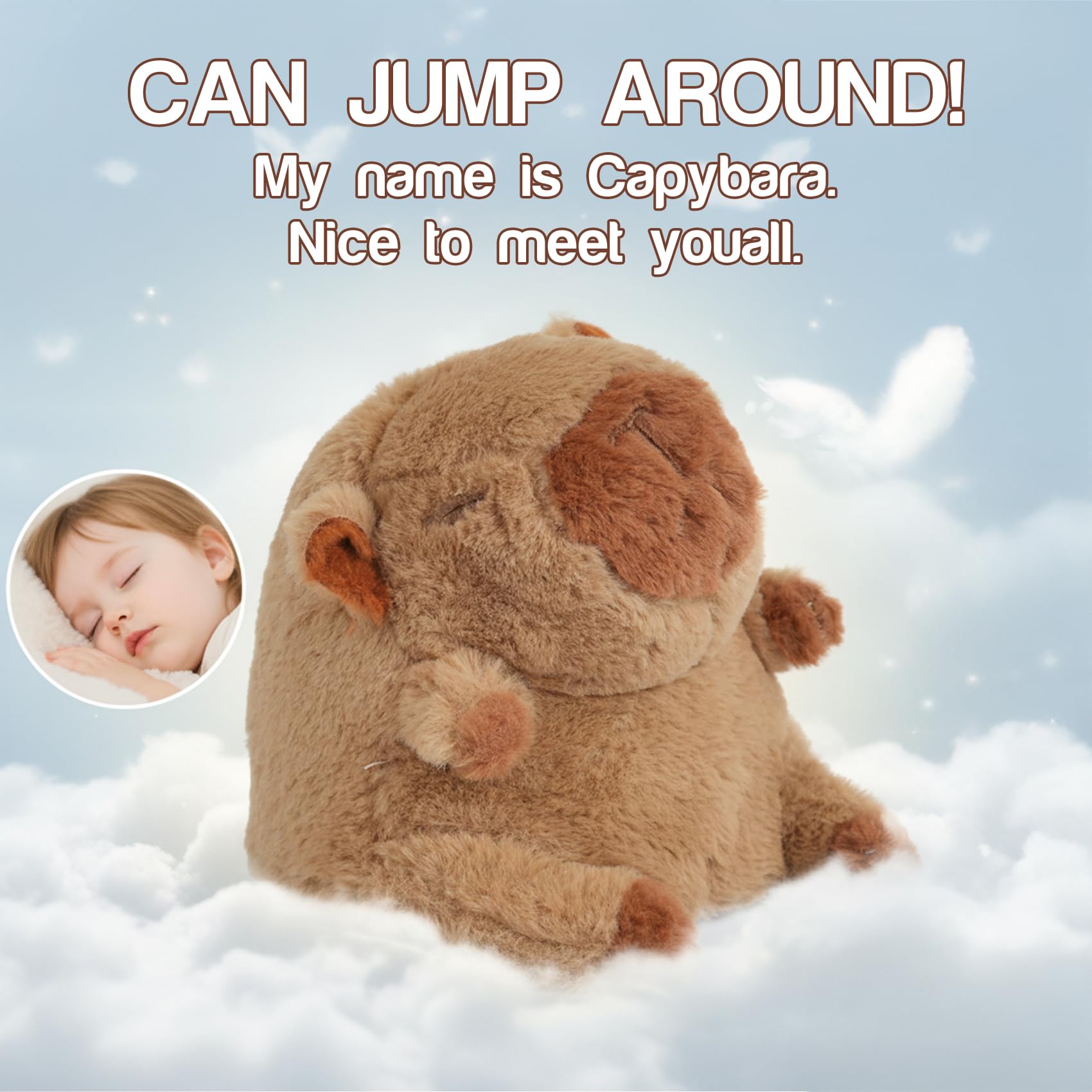 YOUGAANY Capybara Plush bedside decor adds whimsical charm.