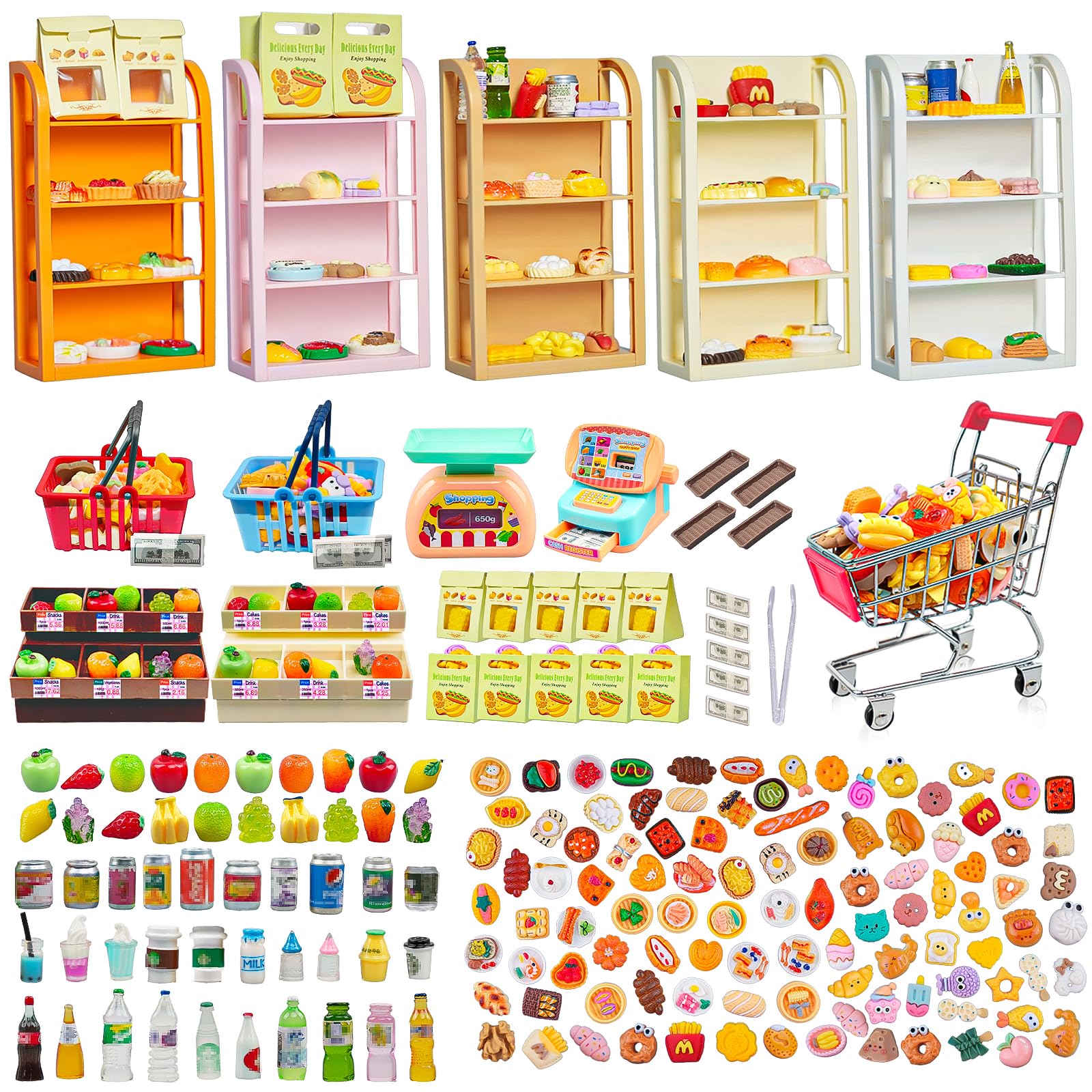 YOUHORYA 183Mini shopping cart for imaginative store play