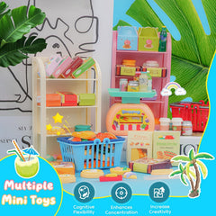 YOUHORYA dollhouse store shelf set for organized display play