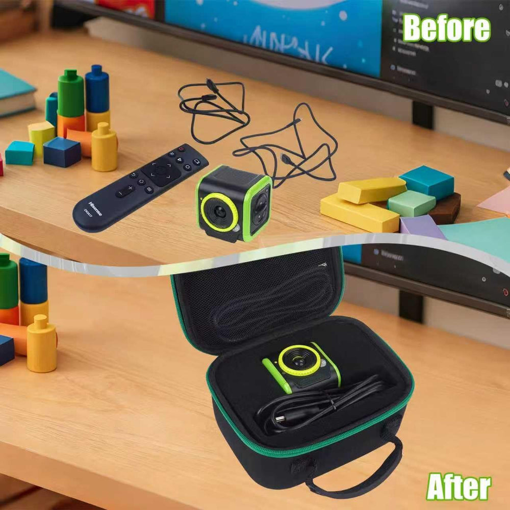 Top semi-mesh pocket stores USB cable and small accessories, reducing clutter.