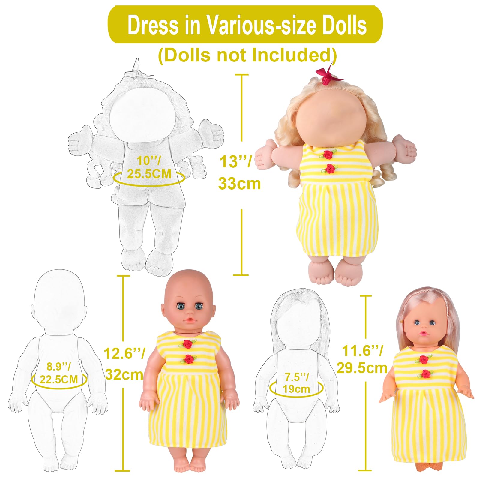 Handmade stitching on Young Buds doll clothes for durable wear