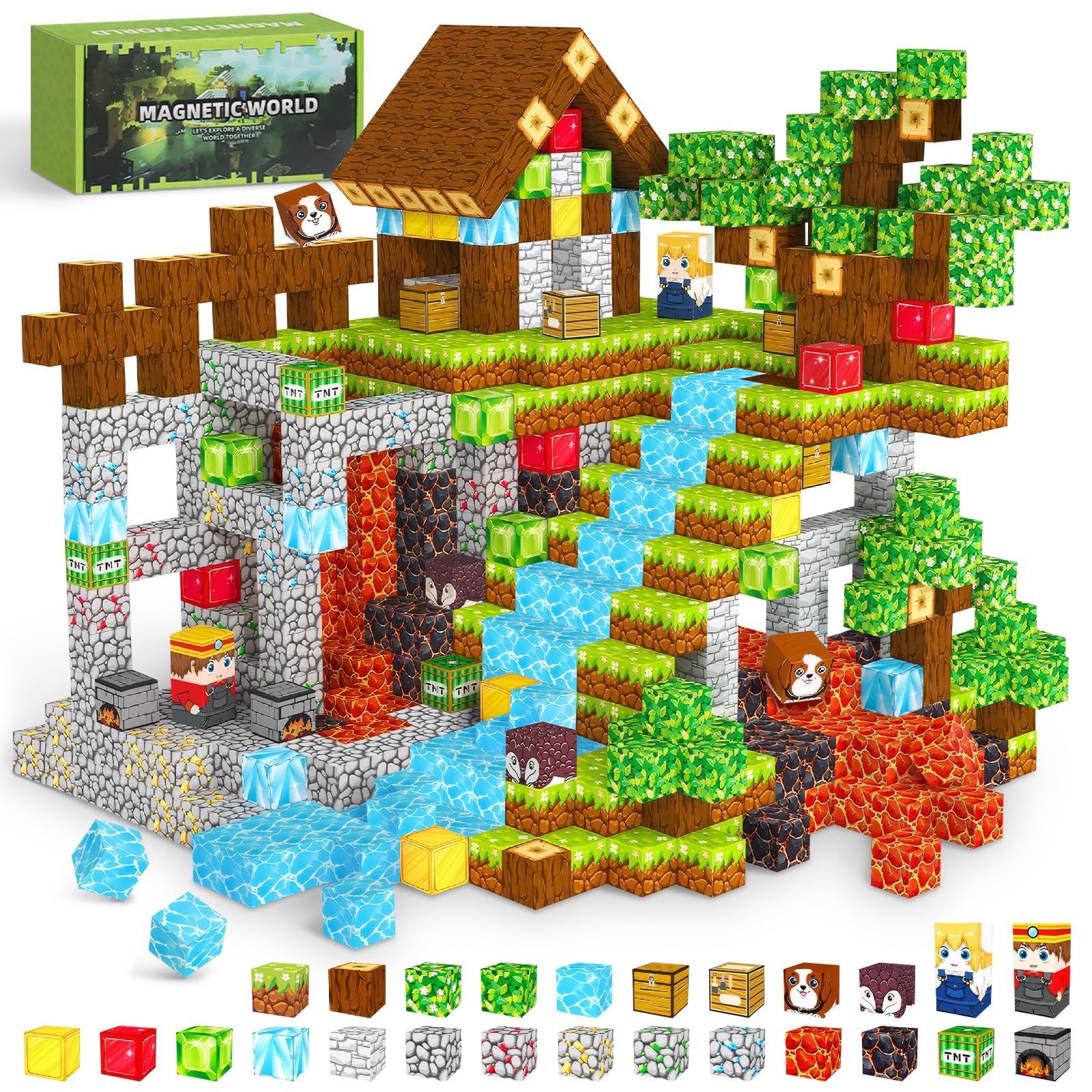 Youngyes forest theme magnetic blocks spark imaginative play and fine motor skills.