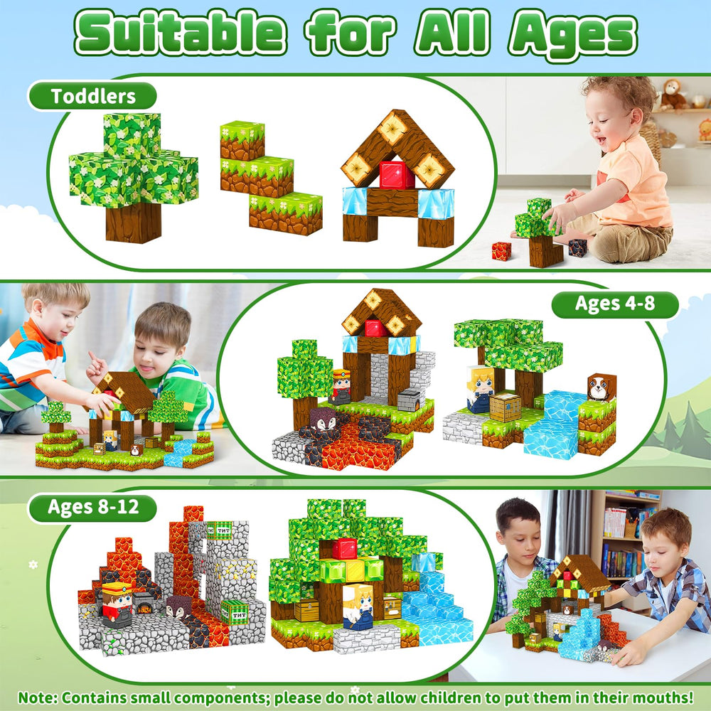 Youngyes stem ideas with magnetic blocks explore shapes and magnetism.