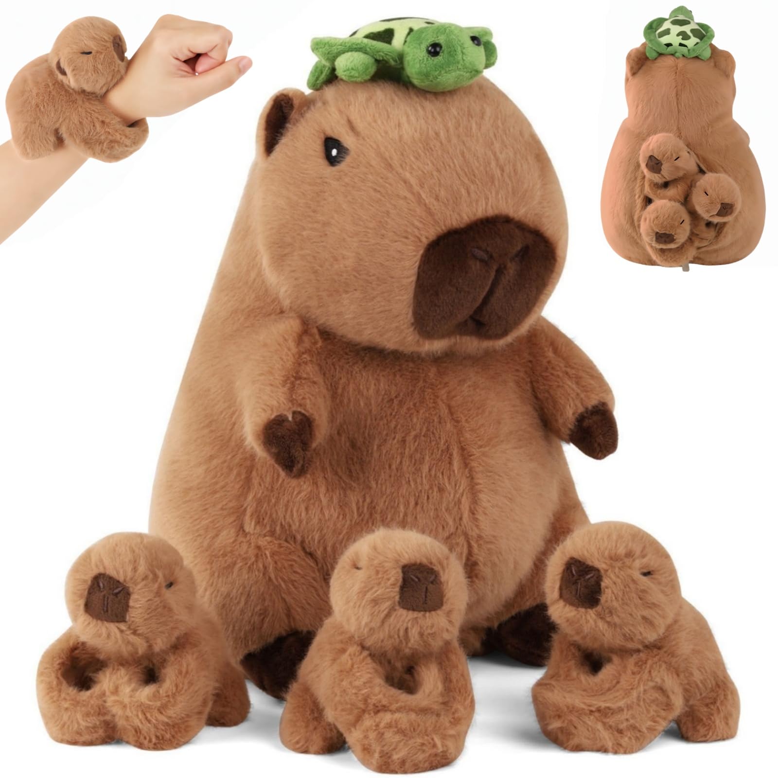 Youthfuljive 5 in 1 capybara plush mommy ready for a cozy cuddle