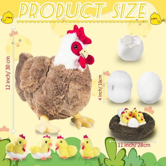 Youthfuljive nest plush enhances imaginative farm play and decor.