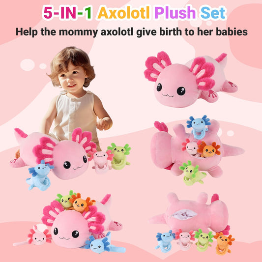 Youthfuljive axolotl baby blue shows soft, colorful companions for cozy bedtime stories