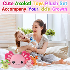 Youthfuljive axolotl baby pink invites gentle play and shareable cuddle moments