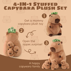 Youthfuljive capybara baby plush slap bracelets for active play