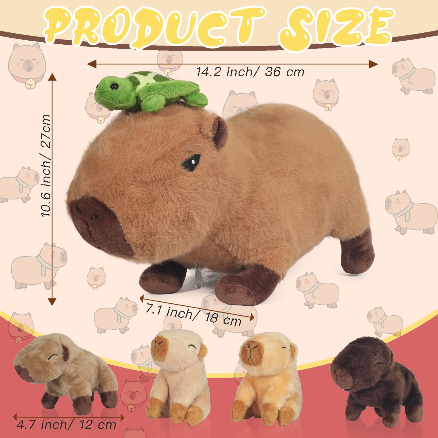 Youthfuljive capybara plush babies inside encourages storytelling