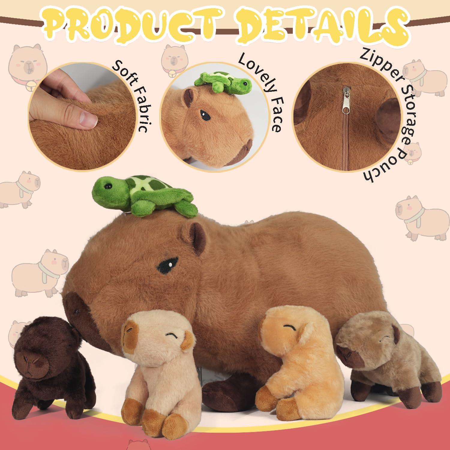 Youthfuljive capybara plush gift idea for kids and fans