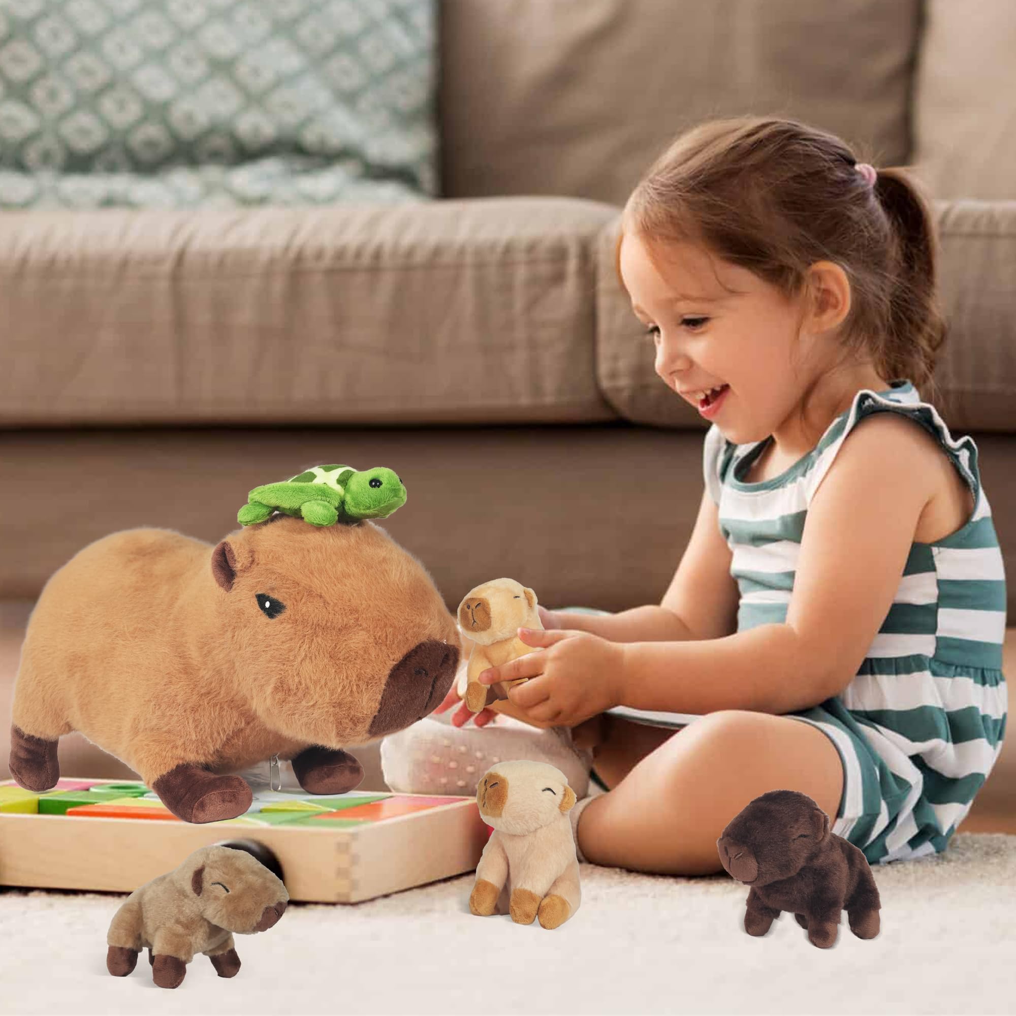 Youthfuljive capybara plush soft fabric offers cozy hugs