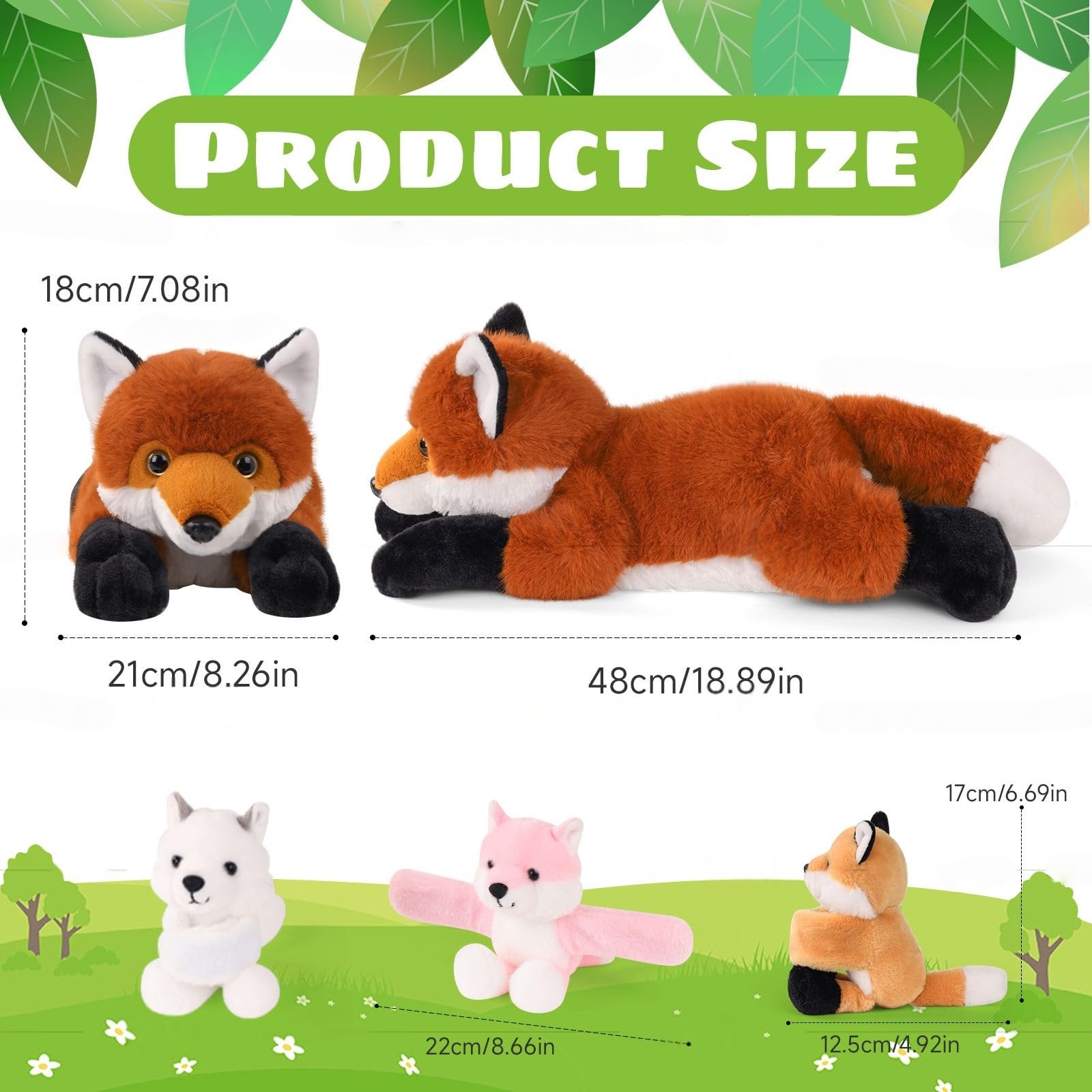 Youthfuljive fox plush set baby 2 adds gentle, colorful cuddles.
