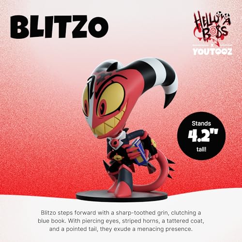 Youtooz Blitzo figure side view highlighting pose and details