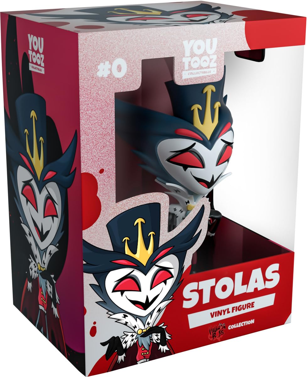 Youtooz Stolas figure front view for display with top hat.