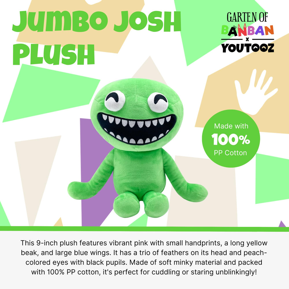 Youtooz Jumbo Josh with a big toothy smile for playful shelf presence.