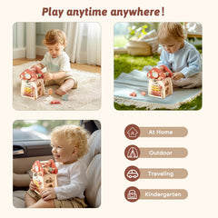 Youuys Mushroom Activity Cube rainmaker creates rich sensory experiences.