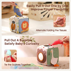 Youuys high contrast duck crinkle sound supports auditory development.