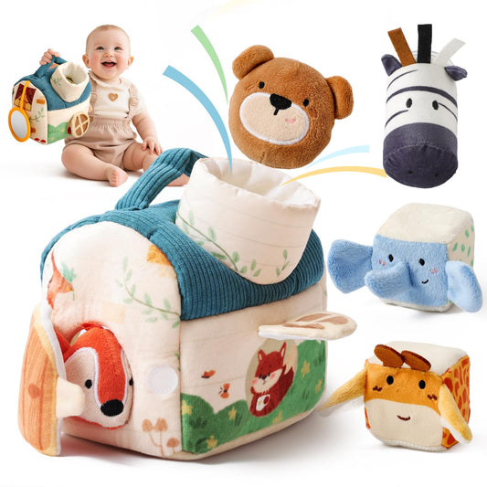 Youuys Travel Sensory Toy with carry handle supports on-the-go play for babies.