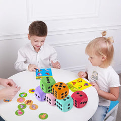Yowget foam dice close-up, high-density foam for longevity