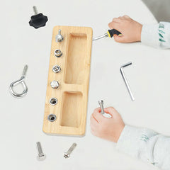 Yowlieu safe eco-friendly wooden toy for curious hands.
