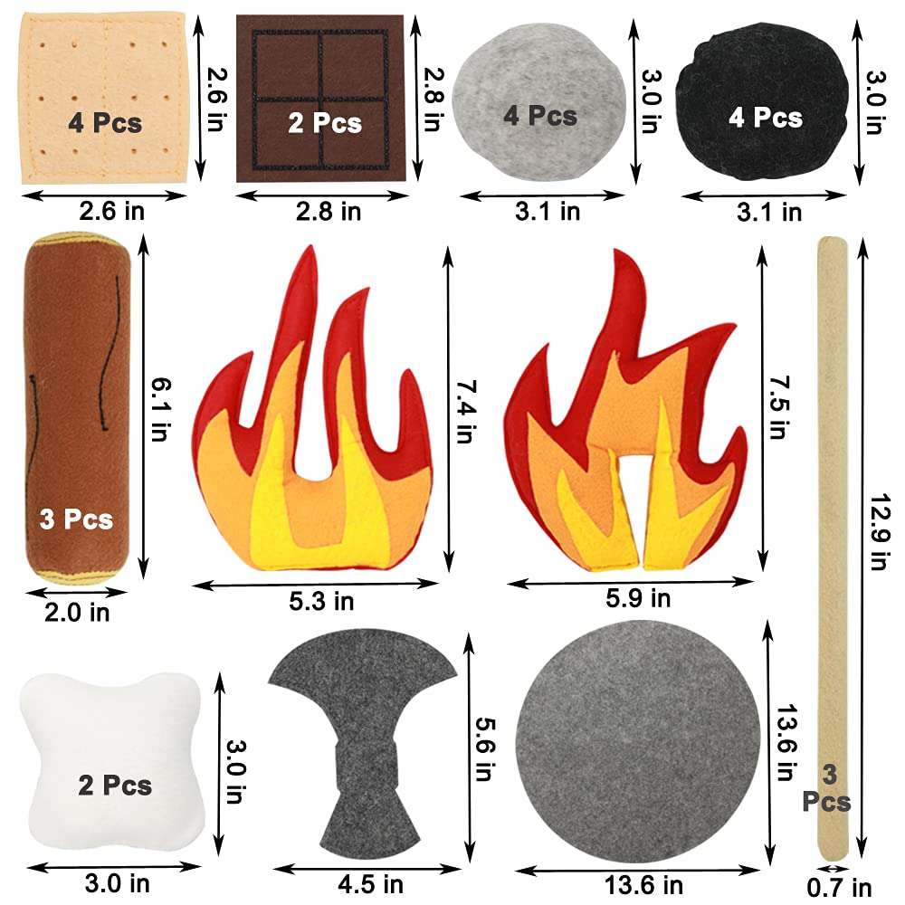 Yowlieu soft felt campfire material is gentle for little hands.