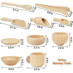 Yowlieu wooden sensory bin tongs improve hand strength and coordination