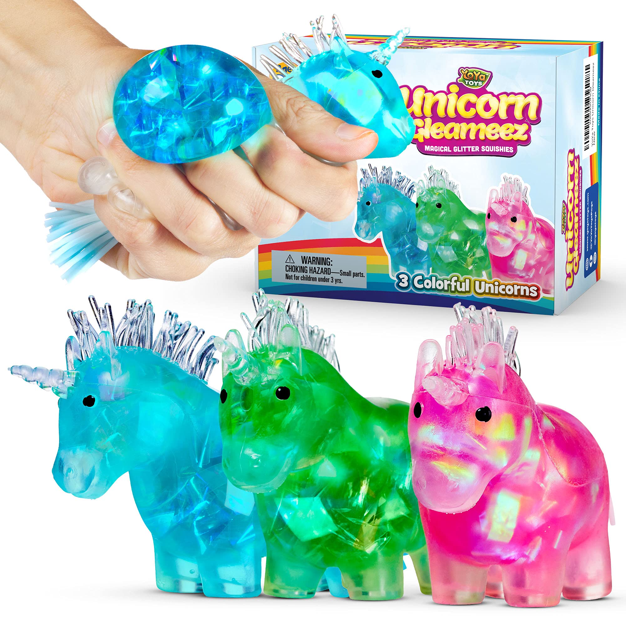 YoYa Glitter Unicorn DNA Ball in action supports focus during work or study
