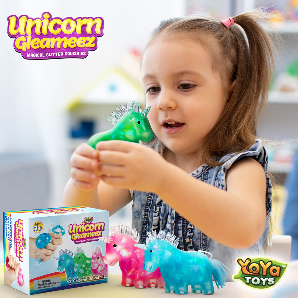 YoYa Glitter Unicorn DNA Ball soft texture for gentle squeezes