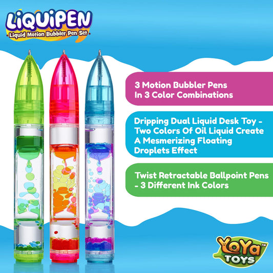 YoYa Toys Liquipen green drops provide relaxing motion during breaks.