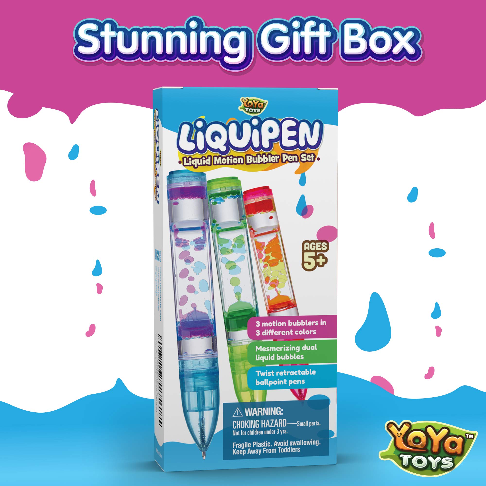 Liquipen writing action demonstrates easy daily use and color variety.