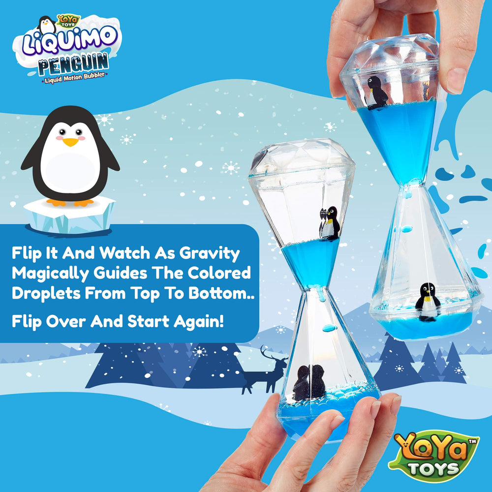 YoYo Toys Liquimo Penguin penguins float serenely, adding desk calm.