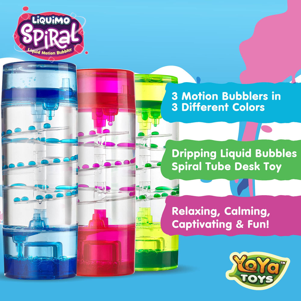 YoYa Toys Liquimo Spiral pink timer with mesmerizing flow for mood calm