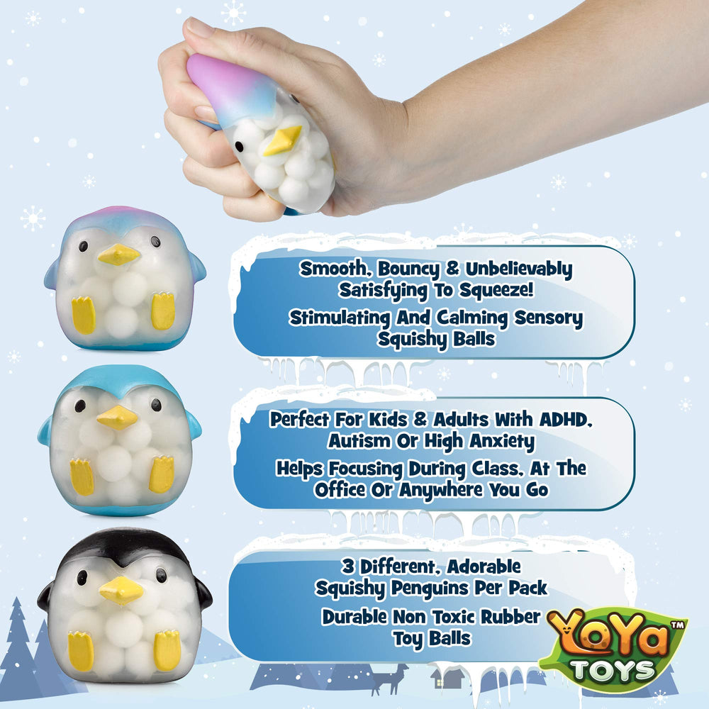 YoYa Toys Penguin DNA Ball held in hand for anxiety calm during work.