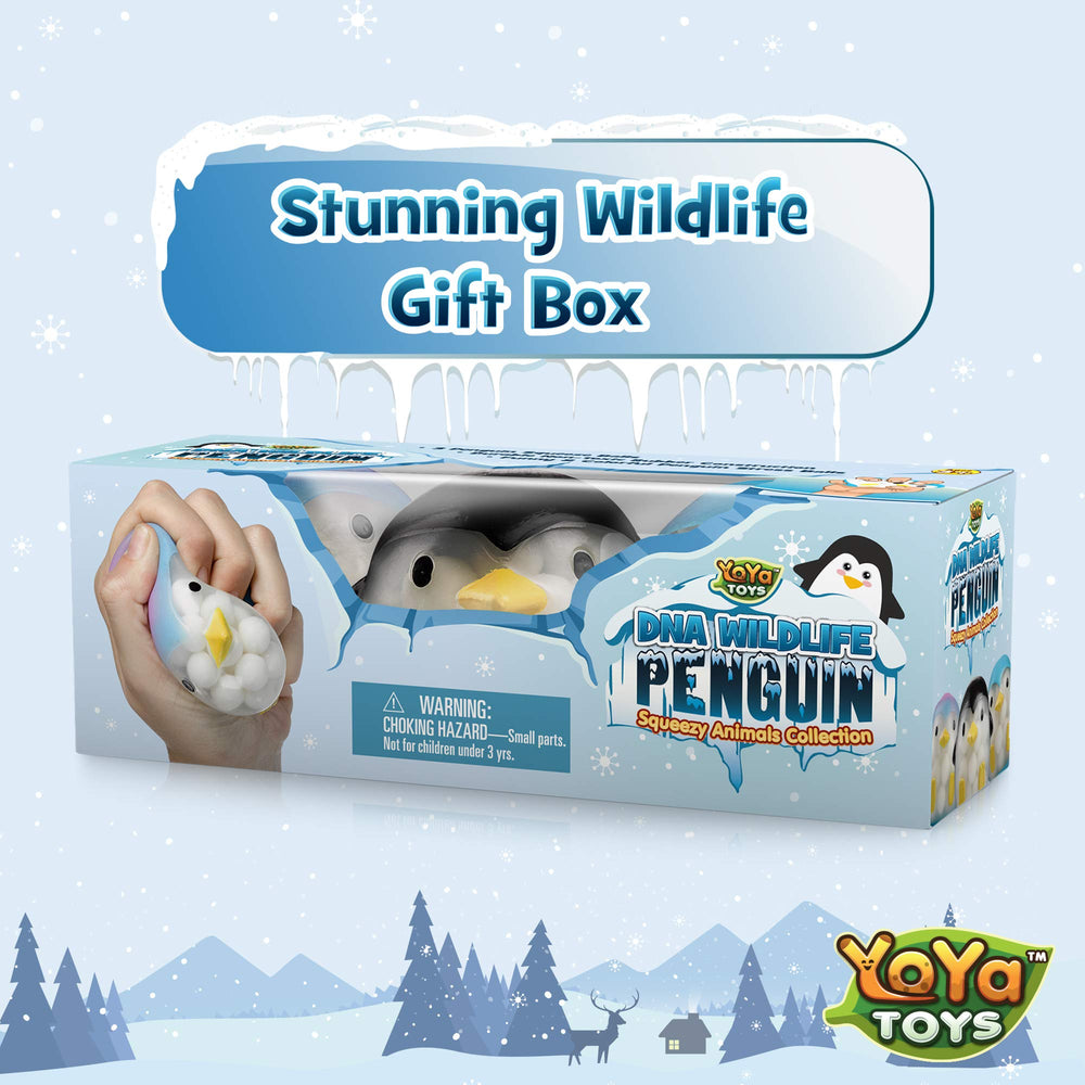 YoYa Toys Penguin DNA Ball kid playing represents family-friendly fidget fun.