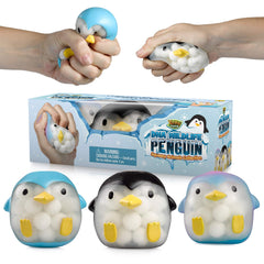 YoYa Toys Penguin DNA Ball squishy close-up showing stress relief and focus aid.