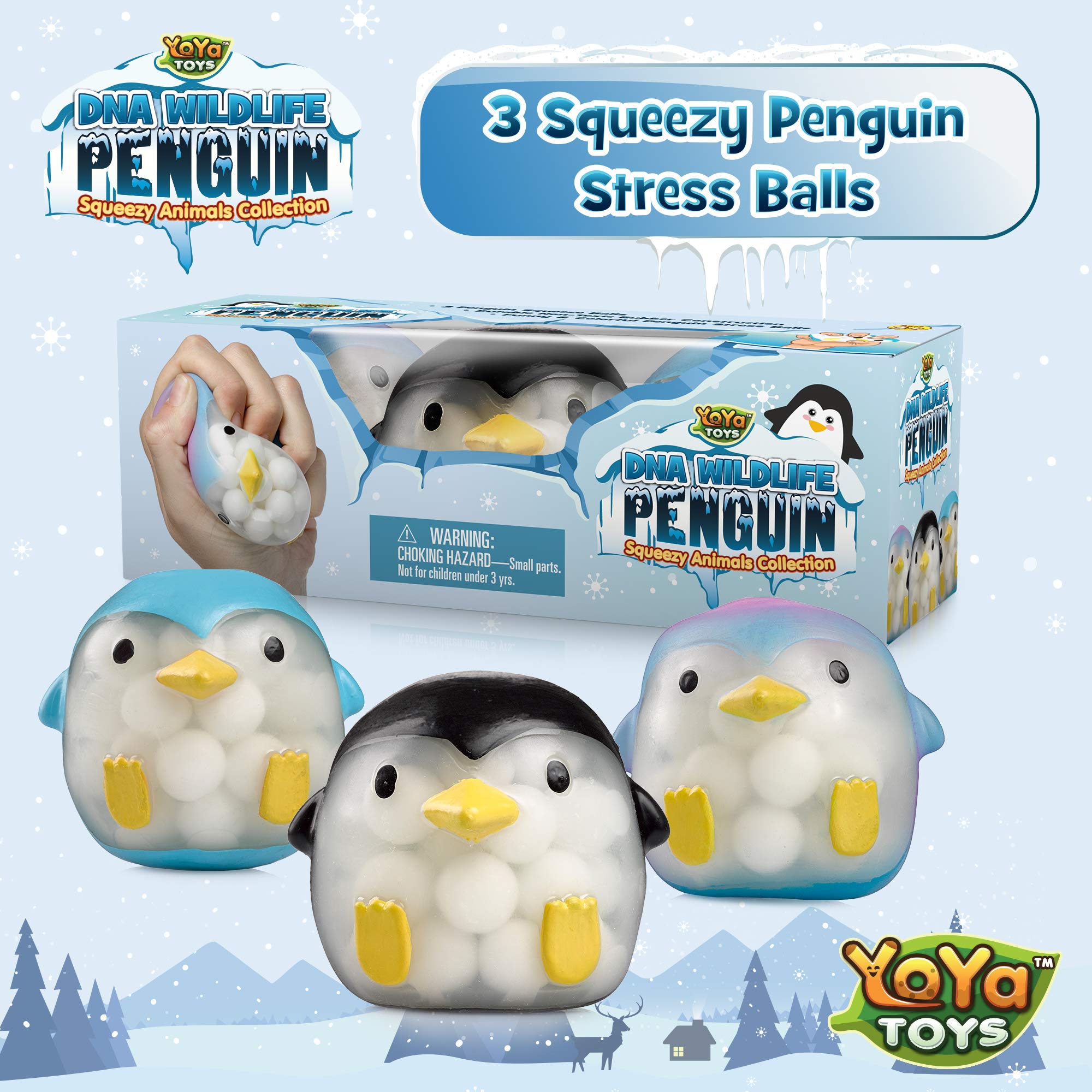 YoYa Toys Penguin DNA Ball textured surface up close showcases durable squish.