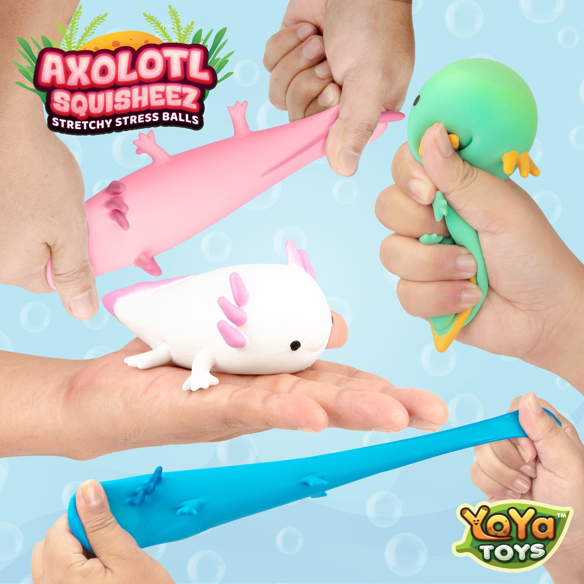 YoYa Toys Squisheez Axolotl white squishy for focus and calm moments