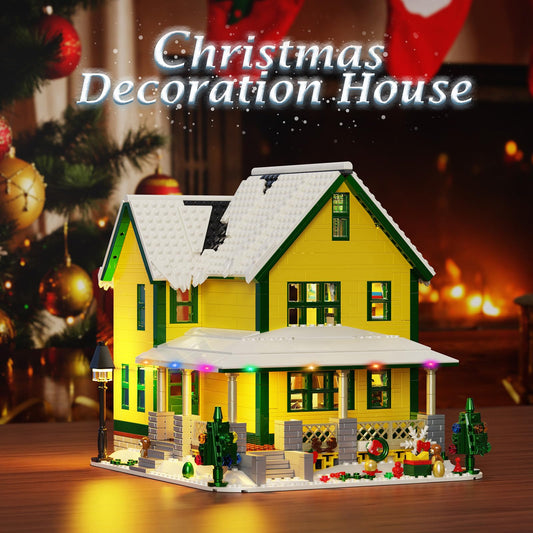 YOYBLOXY snow-dusted roof and courtyard decorations for movie-inspired scenes.