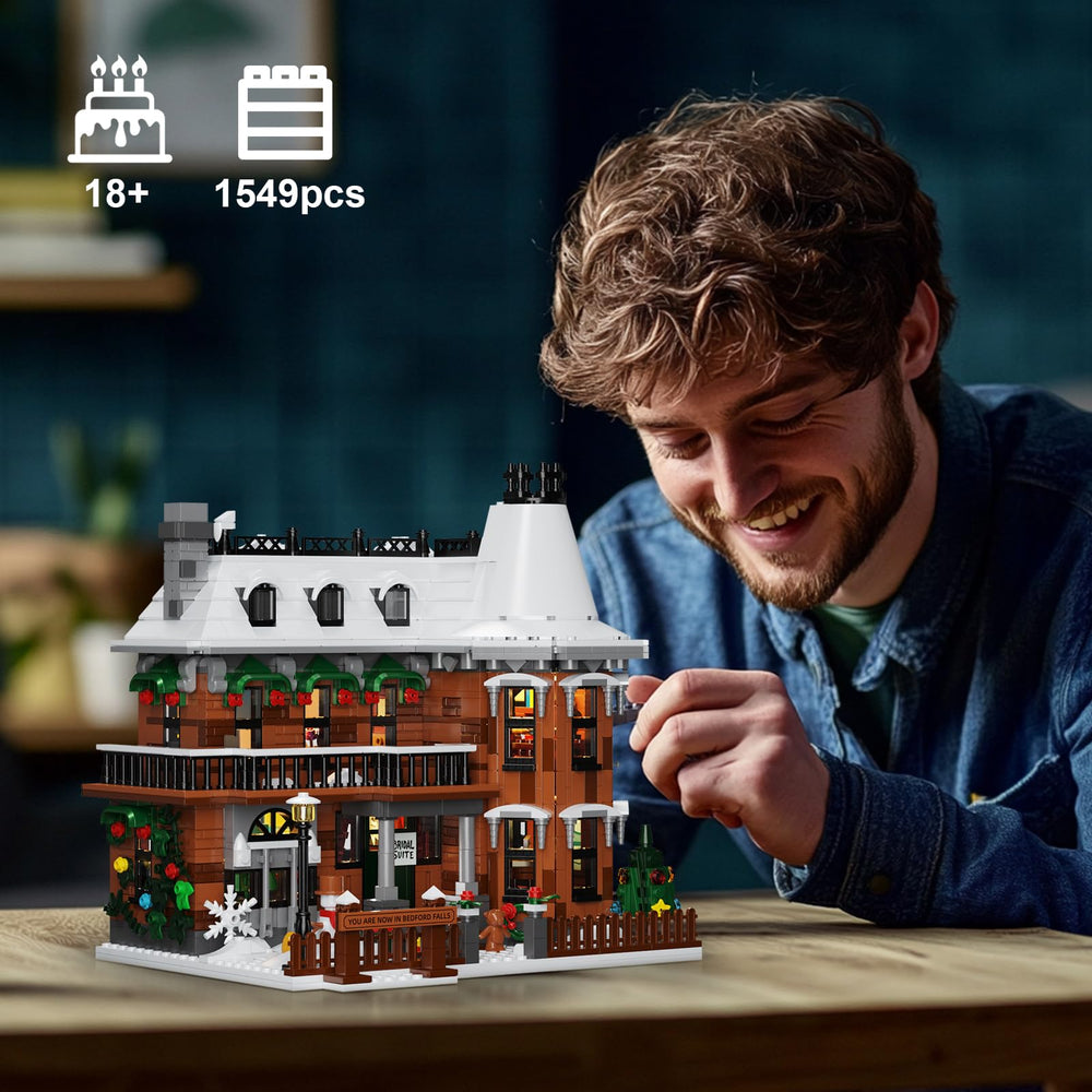 YOYBLOXY Compatible with Lego Christmas Village for seamless display integration.