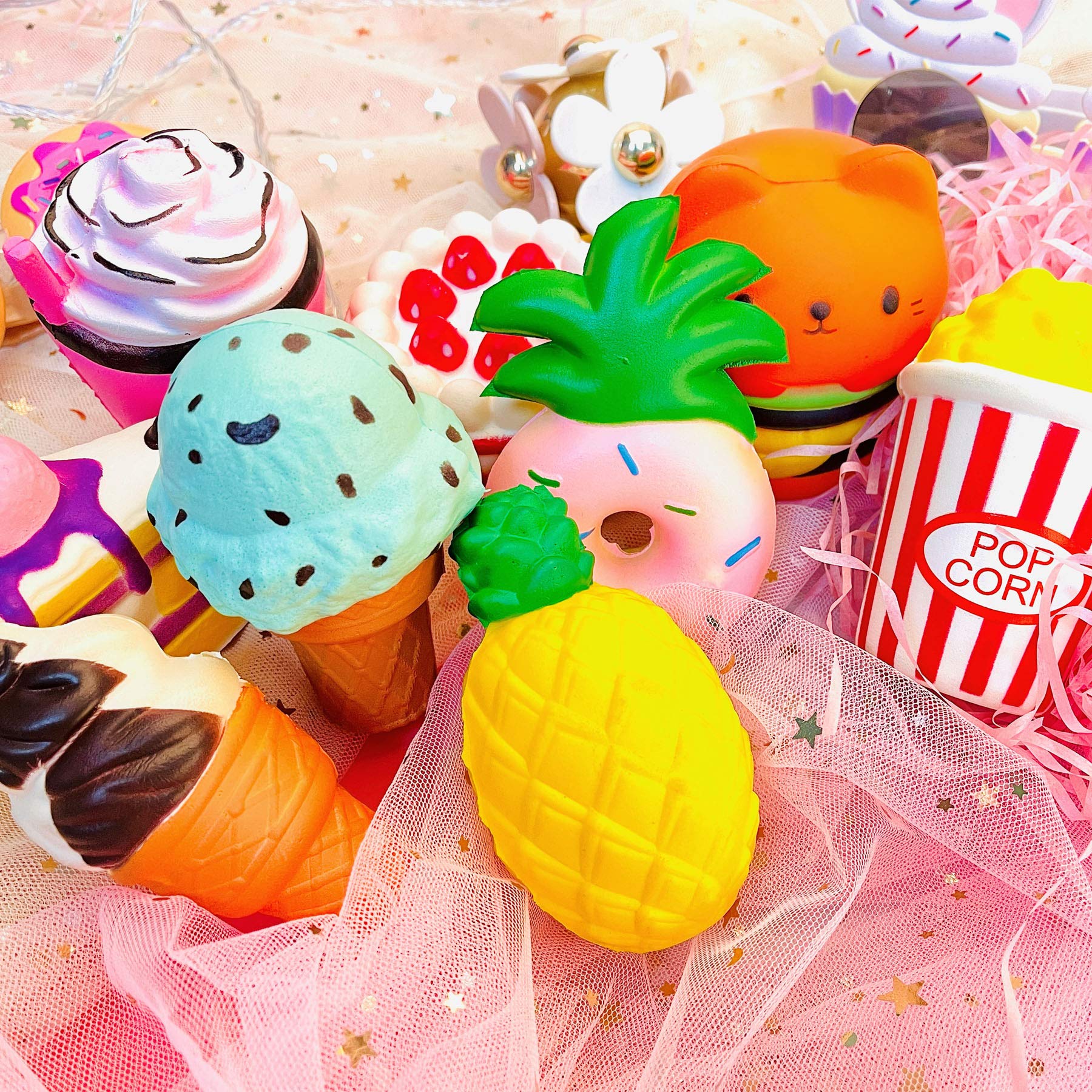 YOYI slow rising popcorn squishy offers relaxing fidgeting and sensory fun.