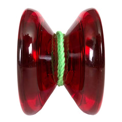 YOYO FACTORY Arrow Red Cap side view highlights ergonomic shape for comfortable spinning