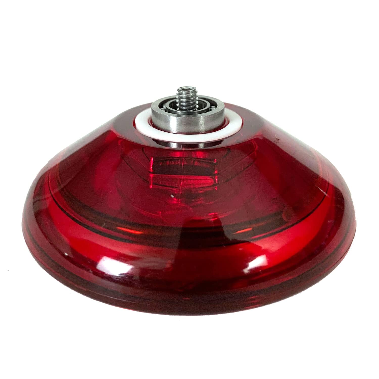 YOYO FACTORY Arrow Red Cap spinning action shows smooth, durable plastic in motion