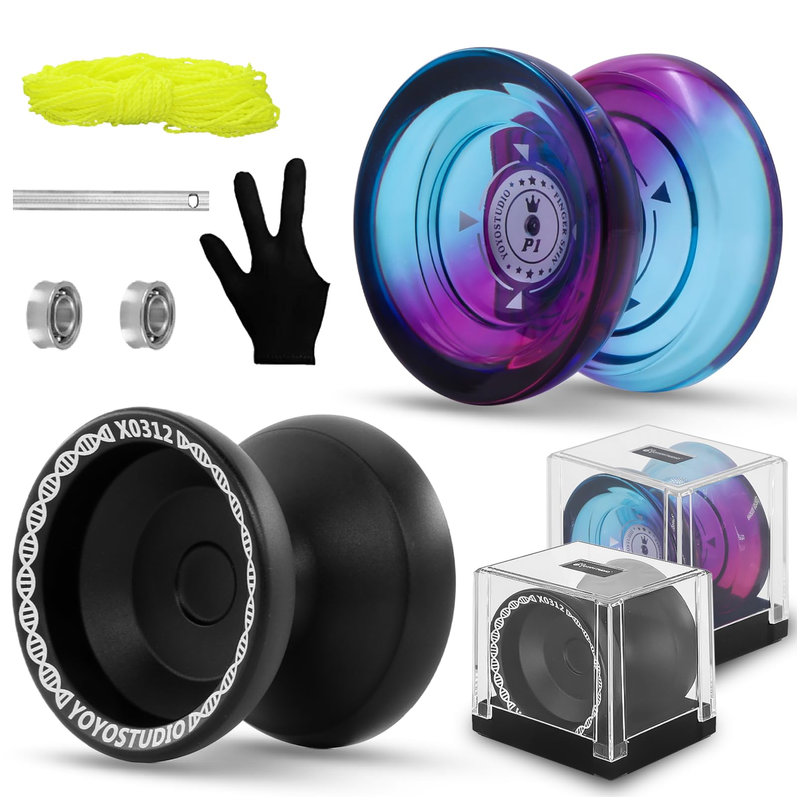 YOYOSTUDIO X0312 metal yoyo spins smoothly for precise tricks